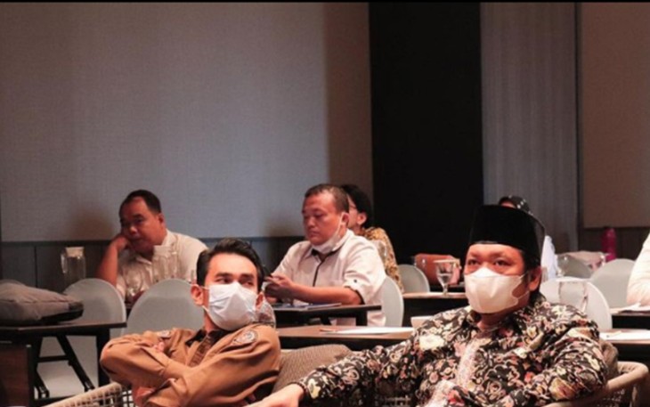 Plt Kadis Dinas Pariwisata Provinsi Bengkulu Almidianto, SE, MT saat mengikuti pembukaan Bimtek