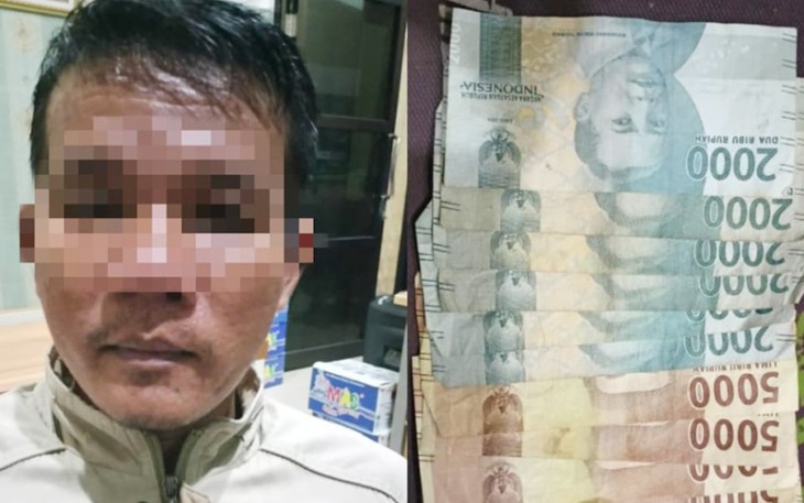 Tersangka dan barang bukti saat diamankan