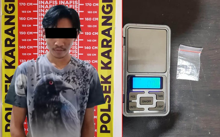 Tersangka dan barang bukti saat diamankan