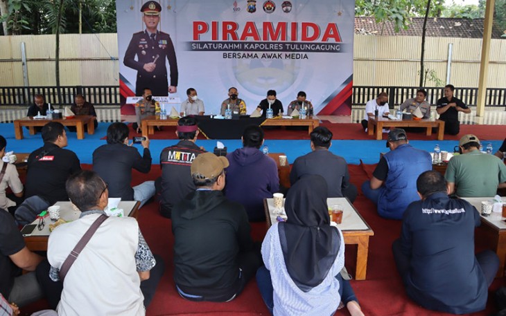 Kapolres Tulungagung saat Adakan Giat Piramida Bersama Insan Pers