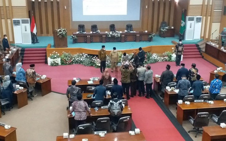 Rapat paripurna DPRD Kabupaten Malang, Selasa (4/10/2022).