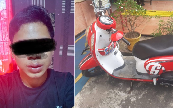 Terduga Pelaku Pencurian dan BB Curanmor