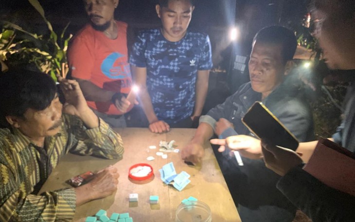 Salah satu lokasi judi saat digerebek Polisi