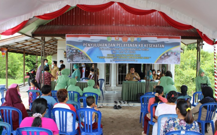 Kodim Palangka Raya saat Gelar Penyuluhan dan Pelayanan KB Kesehatan 
