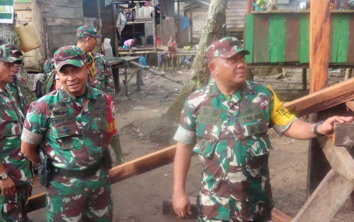 Satgas TMMD ke-114 Kodim 1710/Mimika saat Terima Kunjungan Tim Wasev