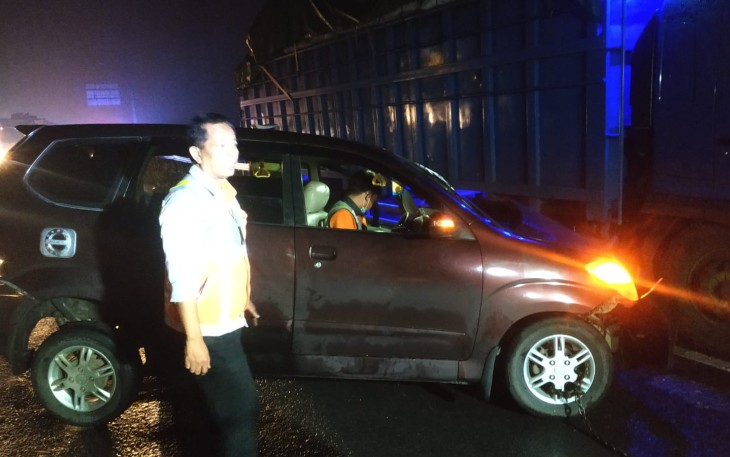 Satlantas Polresta Tangerang saat proses Evakuasi 