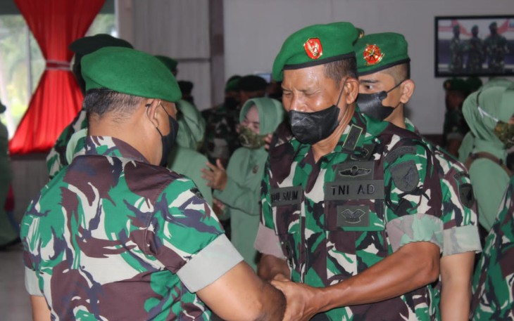Prosesi kenaikan pangkat 12 Personel Kodim Palangka Raya