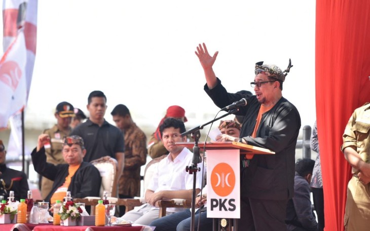 Ketua Majelis Syuro PKS Habib Dr Salim Al Jufri saat sambutan