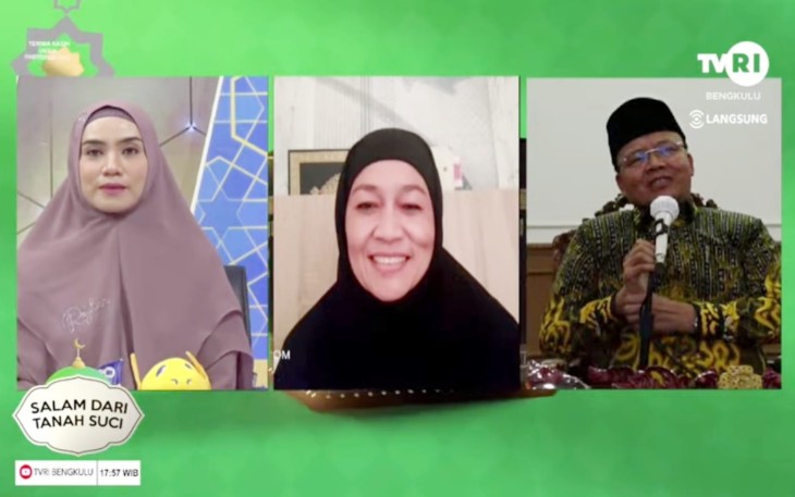 Gubernur Bengkulu Rohidin Mersyah saat menyapa jamaah haji asal Bengkulu secara virtual, Kamis (23/6/2022) kemarin.