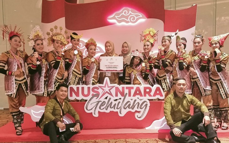 13 orang penari yang di kirimkan oleh Polda Bengkulu