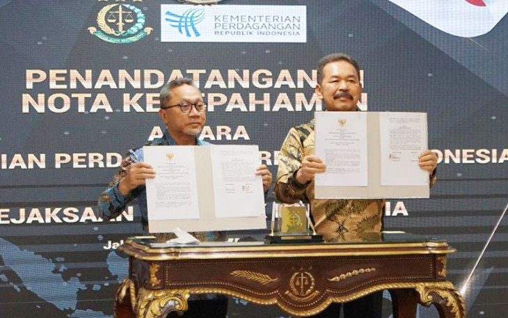 Penandatanganan Nota Kesepahaman antara Kejagung dan Kemendag