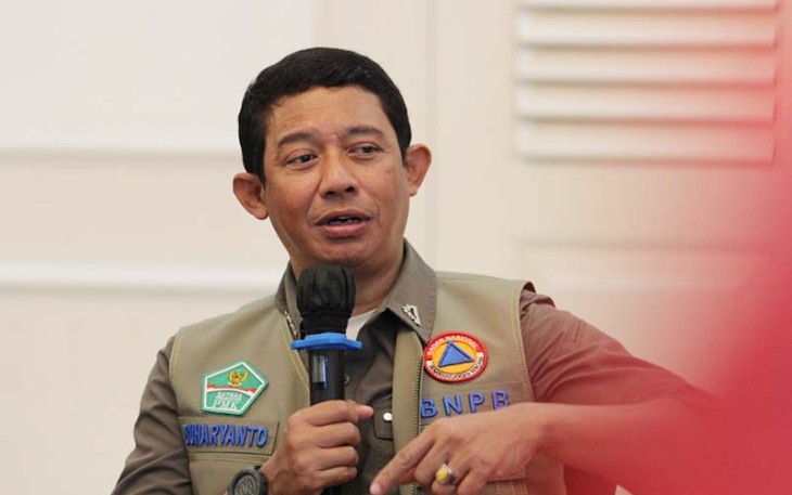 Kepala BNPB Suharyanto dalam konferensi pers Update Penangana Gempabumi M5,6 Cianjur, Minggu (27/11/2022). 