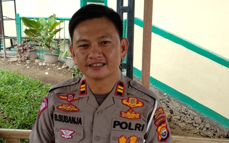 Kasat Lantas Iptu Bole Susanja, M.Si saat adakan giat ramah tamah pada awak media di Saung Media Polres Kepahiang, Jum'at pagi (30/9/2022).