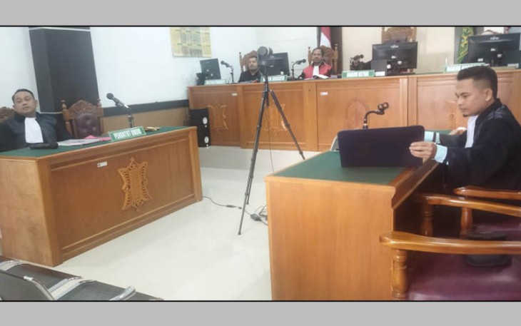 Suasana pasca sidang di PN Lhoksukon, Selasa (29/11/2022). 