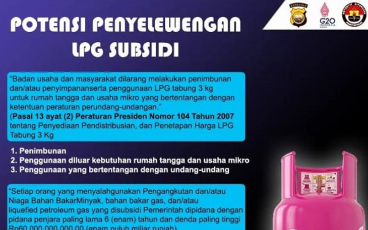 Potensi Penyelewengan LPG Subsidi