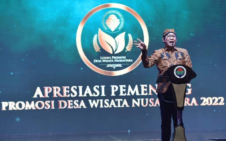 Gus Halim di malam Penganugerahan Pemenang Lomba Promosi Desa Wisata Nusantara 2022 Tahap II di Pullman Hotel, Rabu (14/12/2022).