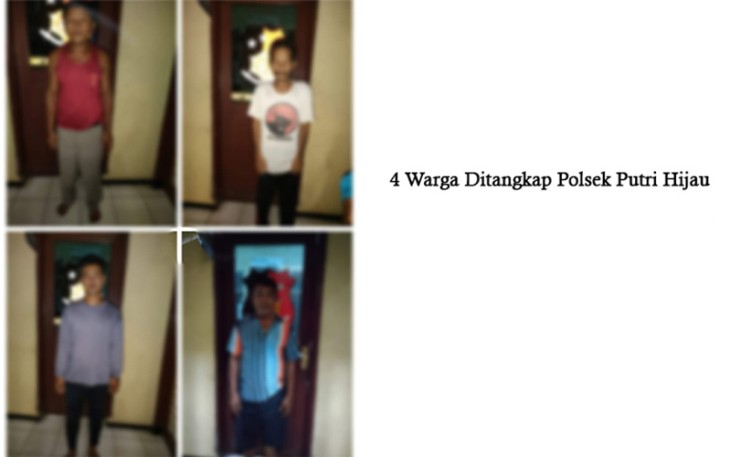 4 orang saat diamankan