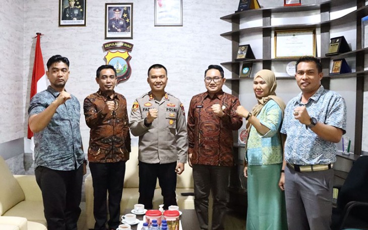 Kapolres Lingga Terima Kunjungan Silaturahmi Bawaslu 