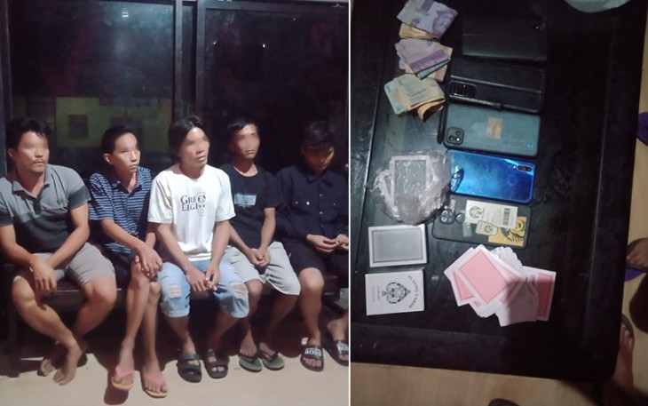 Tersangka dan barang bukti saat diamankan