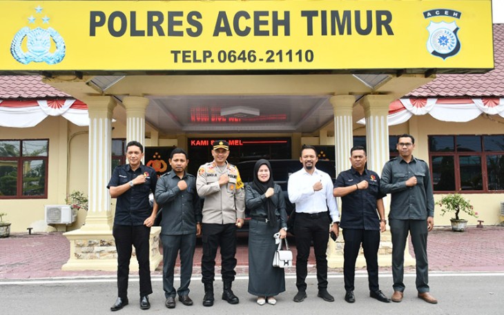 Kapolres Aceh Timur saat Terima Kunjungan Panwaslih