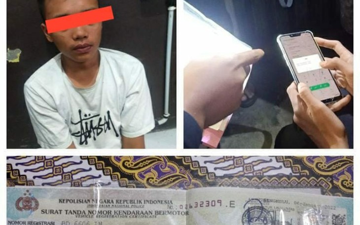 Tersangka dan barang bukti saat diamankan