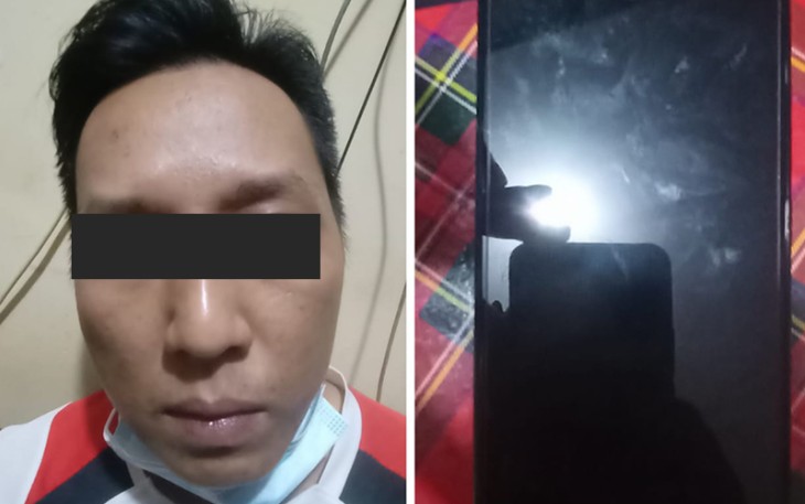 Tersangka dan barang bukti saat diamankan