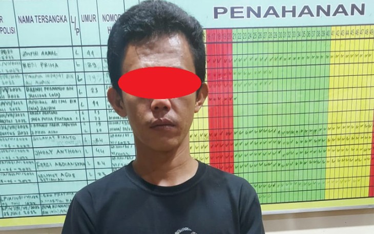 Tersangka saat diamankan