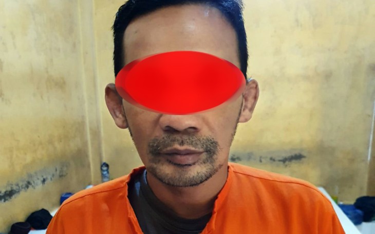 Tersangka saat diamankan