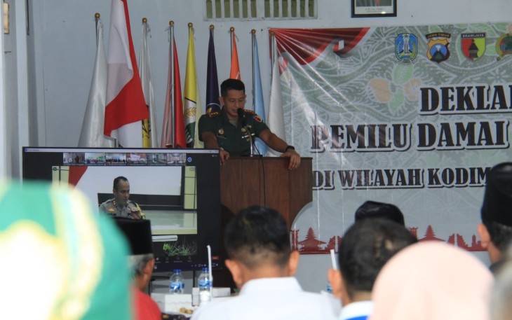 Dandim 0806/Trenggalek Letkol Kav Peddy Adi Prasetyo S.Sos Saat Memberikan Sambutan 