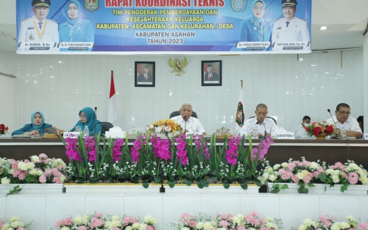 Rakornis Perdana TP PKK Kabupaten Asahan di Buka Bupati
