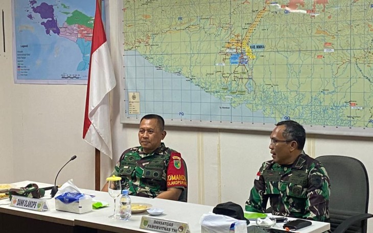 Dankolakops Rem 174/ATW saat Sambangi Satgas Yonif 631/Atg