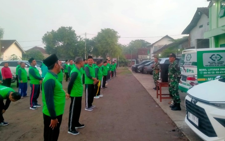 Babinsa Kodim Madiun Bekali Wasbang Peserta PD PKPNU