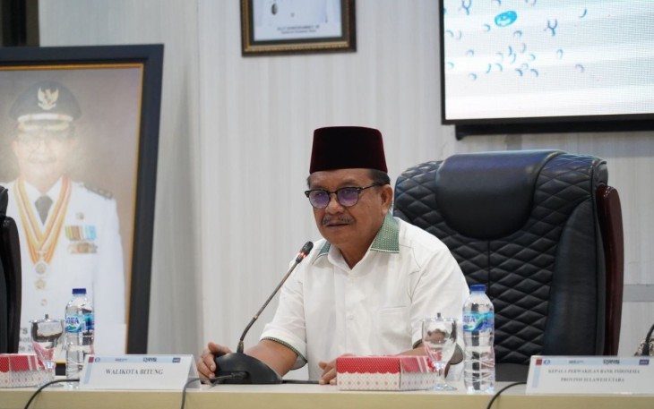 Walikota Bitung saat memberikan sambutan