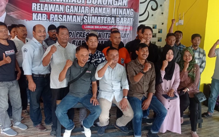 Tim Relawan Ganjar Pranowo Kabupaten Pasaman Deklarasikan Dukungan Calon Presiden untuk 2024
