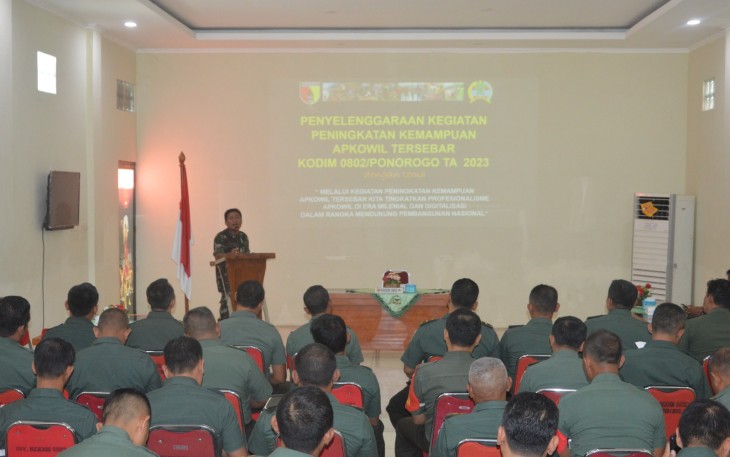 Kodim 0802/Ponorogo Gelar Katpuan Apkowil Tersebar Tahun 2023