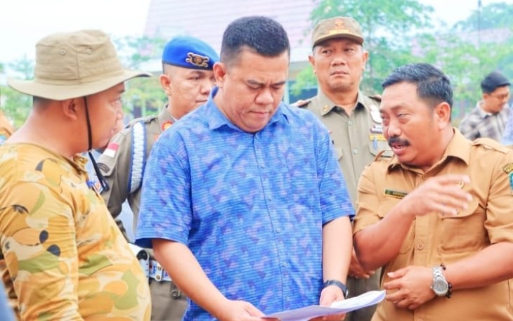 Sekda Bintan Ronny Kartika usai meninjau lokasi kegiatan bersama Gubernur Kepri. 