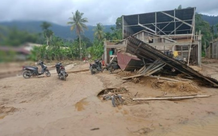 Kodisi pasca banjir di Aceh Selatan