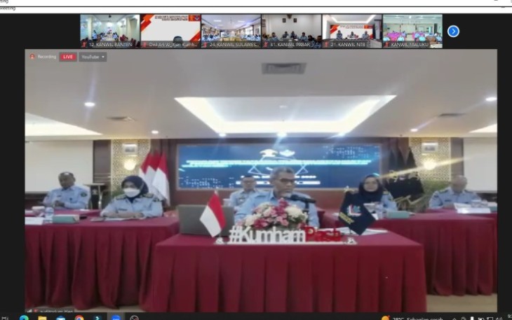 Sosialisasi Petunjuk Teknis Pelaksanaan Evaluasi Pembangunan Zona Integritas (ZI) Menuju WBK/WBBM di lingkungan Kementerian Hukum dan HAM Tahun 2023, Senin (20/02).