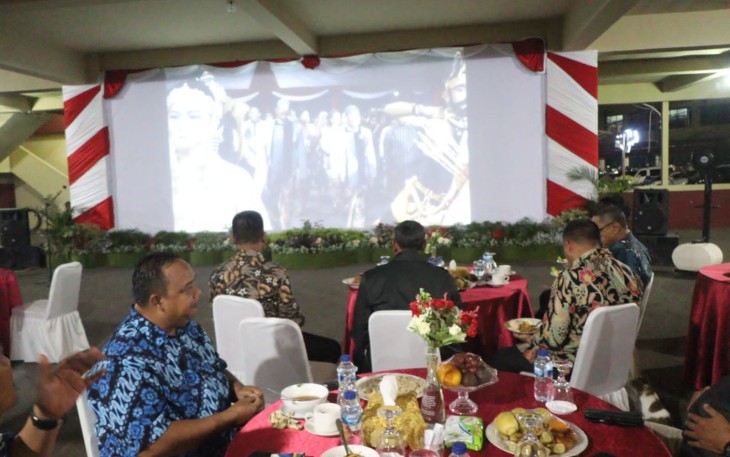 Suasana nobar wayang kulit Polda Bengkulu dan Polres Jajaran Nobar Virtual