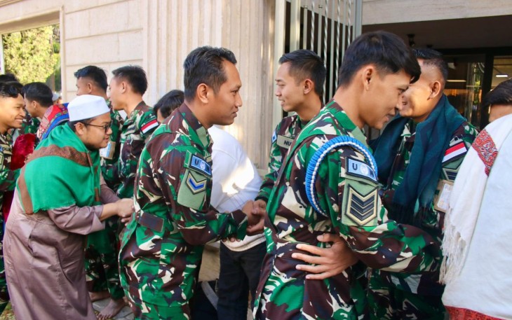 Suasana Idul Fitri Satgas TNI AL di Libanon 