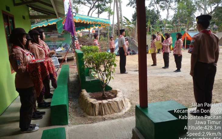 Koramil 0801/11 Donorojo Gelar Persami Bersama Saka Wira Kartika
