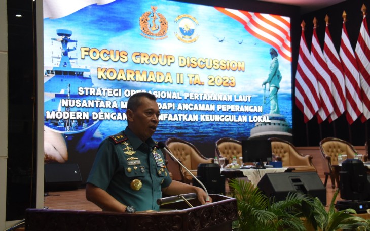 Dirijianbang Kodiklatal Hadiri FGD Strategi Pertahanan Laut Nusantara 