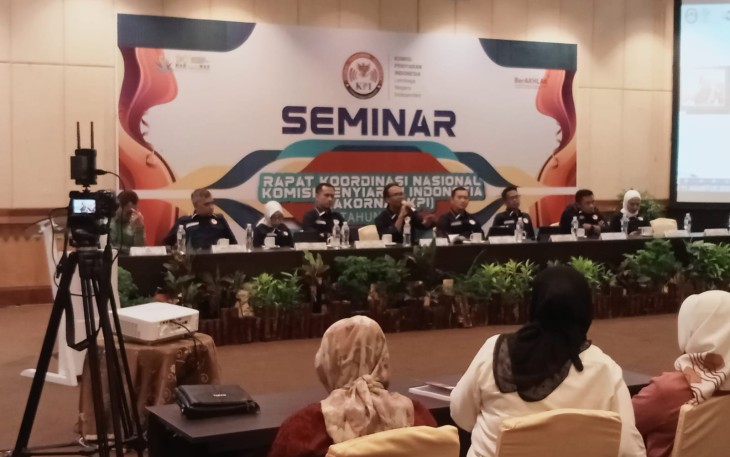Kepala Diskominfo Kepri, Hasan S.Sos dalam seminar  dengan tema : "Semangat Nasionalisme Melalui Siaran Perbatasan" digelar di Hotel Grand Lagoi, Bintan, Kepulauan Riau, Jumat (11/8/2023) siang.