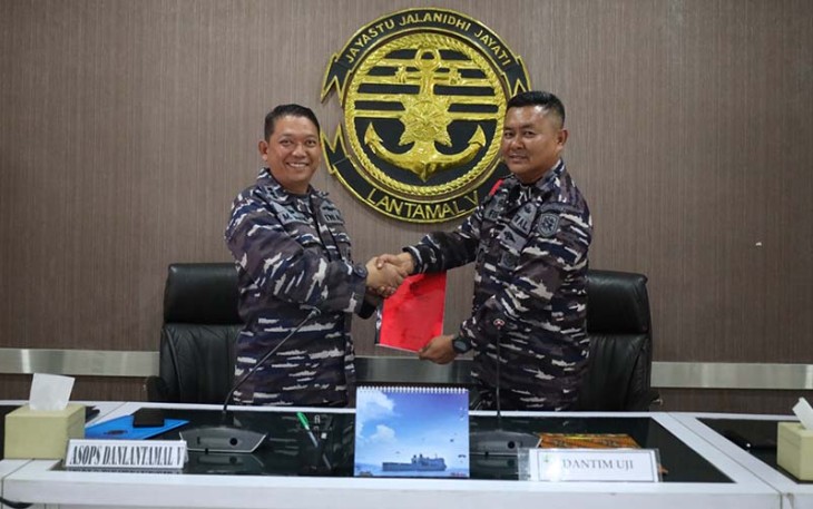 Asops Danlantamal V saat Tutup Uji Terampil Glagaspur TA 2023