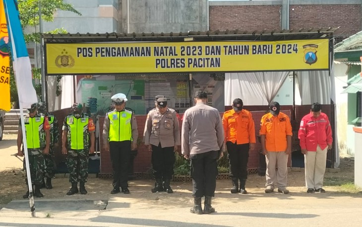 Anggota Koramil 0801/03 Arjosari Turut Ambil Bagian Dalam Pengamanan Selama Perayaan Natura 2023