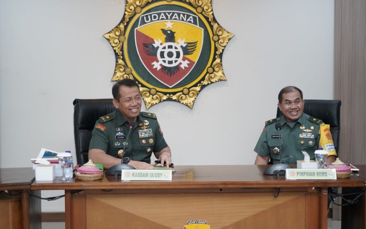 Kasdam IX/Udayana Brigjen TNI Sachono, S.H., M.Si., M.Tr.(Han) pimpin Penutupan Geladi Rentinkon Kotamaops TNI (Waskita Dharma) Pasis Dikreg LI Sesko TNI TA. 2023, Kamis (7/9/2023).