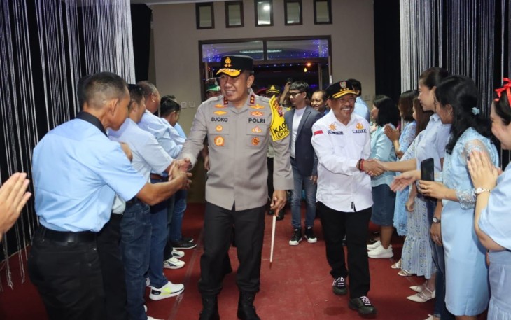 Kapolda Kalteng saat Lakukan Pengecekan Gereja di Kota Palangka Raya, Minggu (24/12/2023) pukul 17.00 WIB.