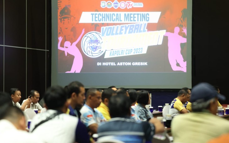 Tehnical Meeting Kesiapan Turnamen Voli Kapolri Cup 2023 seri 2