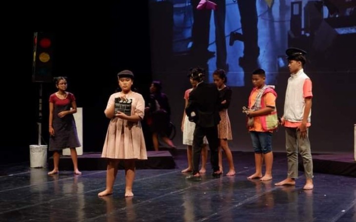 Pementasan drama anak berbahasa Jawa yang digelar Sanggar Pasinaon Pelangi, beberapa waktu lalu.