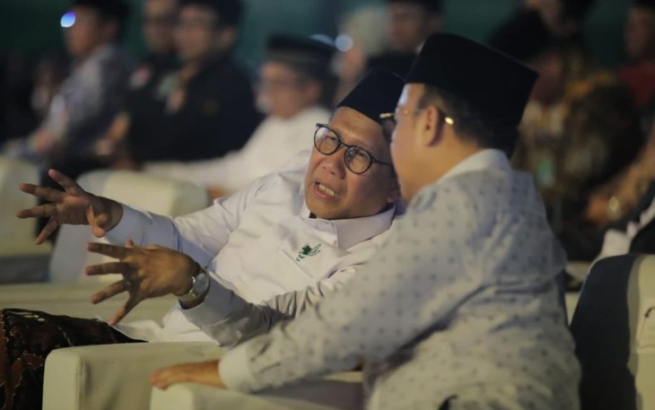 Menteri Desa, Pembangunan Daerah Tertinggal, dan Transmigrasi Abdul Halim Iskandar Menghadiri Silaturahim Nasional Santri Vokasi dan Rakornas BLK Komunitas 2023 di Jombang, Minggu (13/8/2023).